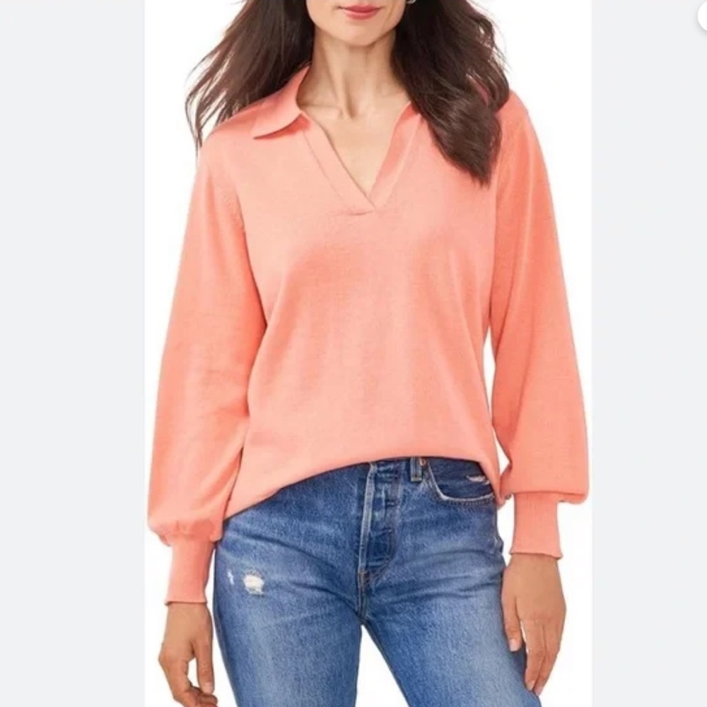 ❤️❤️ Vince Camuto Women’s Pullover Collared Lightweight Sweater❤️❤️new with tag